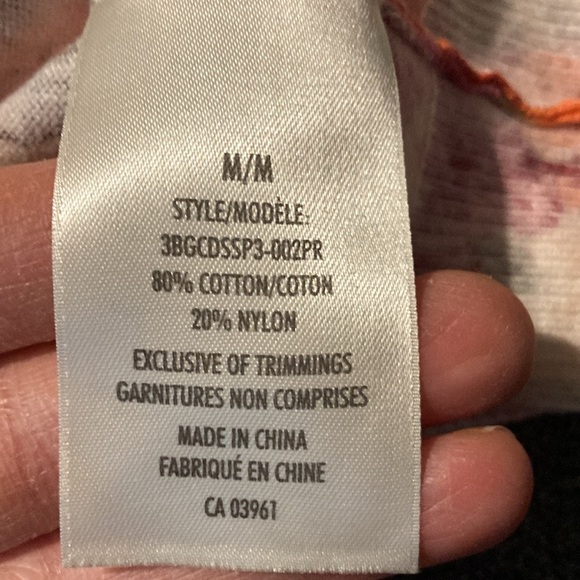 Denver Hayes soft pink and orange floral with clear buttons cardigan. - Picture 7 of 7